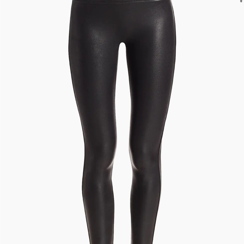 SPANX Faux Leather Black Leggings